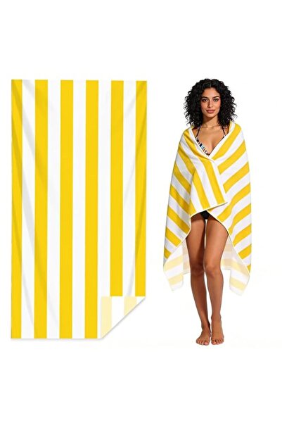 Generic Oversized cabanana Beach Towel 180x90 cm - Quick-Dry, Ultra-Soft Micr...