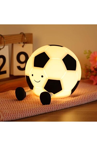 Generic Brand BIGTHREE Soccer Silicone Night Light, 3-Level Dimmable LED, Rec...