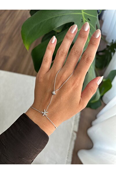 ringbox Gümüş Renk İstiridye ve Deniz Yıldızlı Şahmeran