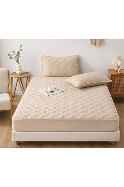 CHIRASO Mattress Topper Set, Quilted Velvet , Stretchy 140x200cm and 2 Pillow...