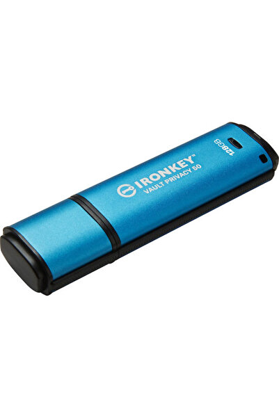 Kingston IronKey Vault Privacy 50 128GB USB 3.2 Στικάκι Μπλε
