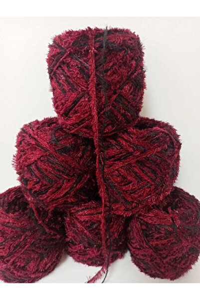 İPEK YÜN İPLİK DÜNYASI Rabbit Hair Knitting Yarn (Black, Silvery Beard Claret...