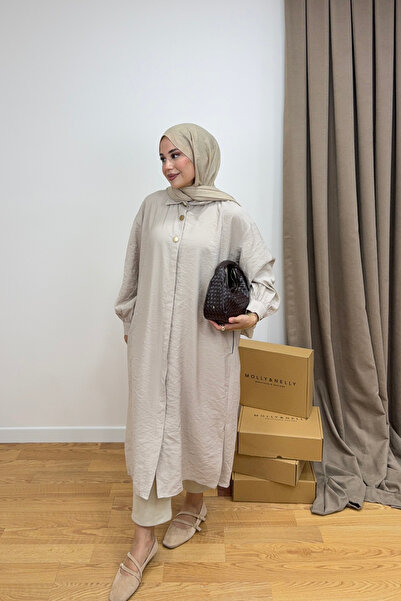 salisburys Molly Nelly Women's Gold Buttoned Long Tunic Cap