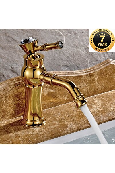 OEM Bathroom Sink Faucet Gold Dore Gold Stone Model Design 7 Years Warranty I...