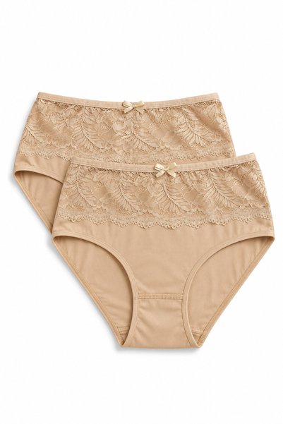 İpeksi Collection 2li Dantel Detaylı Pamuklu Bato Kadın Külot