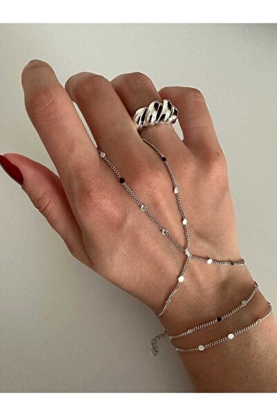OGHAMAY Silver Color Sf Crushed Chain Gold Sequin Thin Chain Steel Şahmeran -...