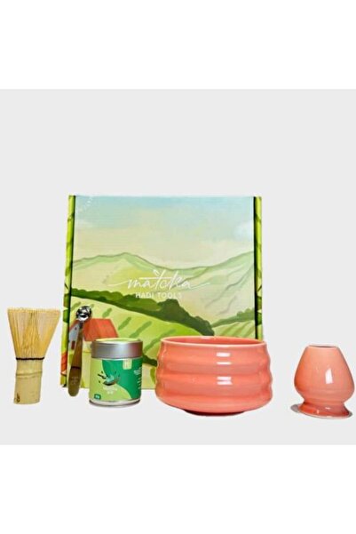 Matcha 5 Pieces Preparation Tools Set (Pink) | Teaware Set Handmade