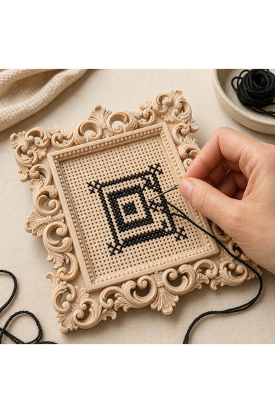 BESİNG Cadru de broderie în cruce stil baroc
