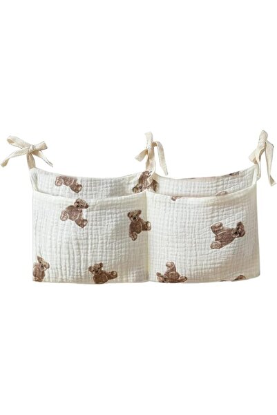 Generic CHENGBEI Bedside Hanging Bags Milk Bottle Bib-Storage Bag Crib Organi...