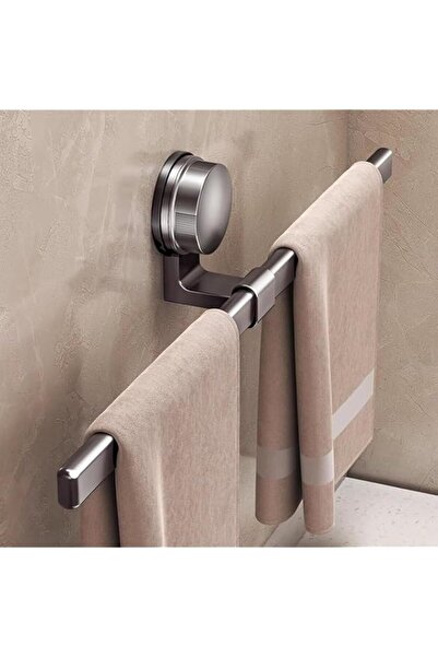 Generic X spring Suction Cup Towel Bar, 40cm Adjustable No Drill Adhesive Wal...