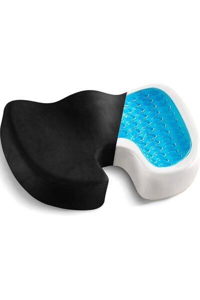 Generic Office Chair Seat Cushion - Gel Enhanced Memory Foam & Suede Cover - ...