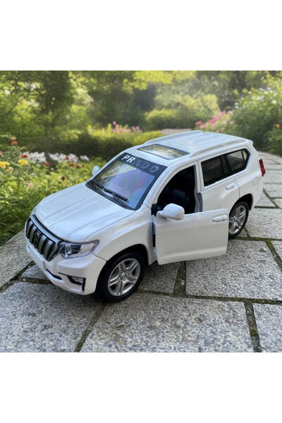 farddad Beyaz Toyota Prado Metal Oyuncak Araba, Çek Bırak Mekanizmalı, Açılır...