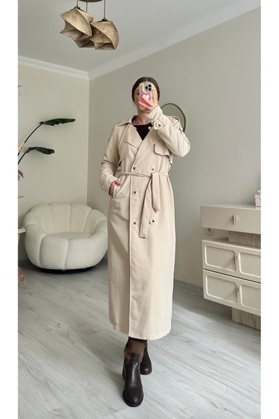 ALICESTORE Premium Oversize Kuşaklı Trençkot