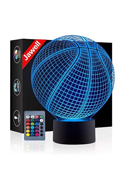Generic Christmas Gift Basketball 3D Illusion Night Light Beside Table Lamp, ...