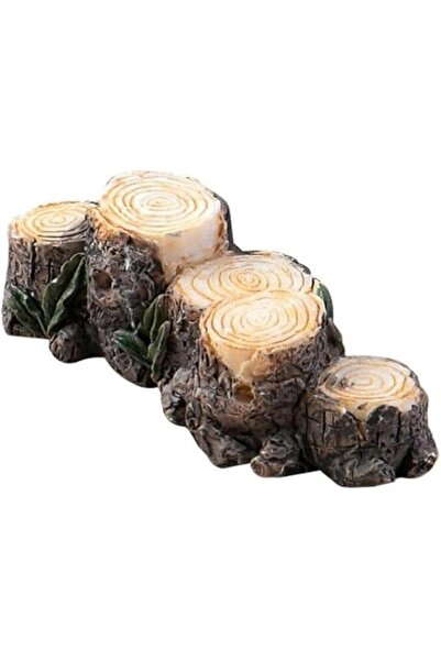 Generic Miniature Resin Stump, 3 Pack Garden Ornament, Micro Landscape Sculpt...
