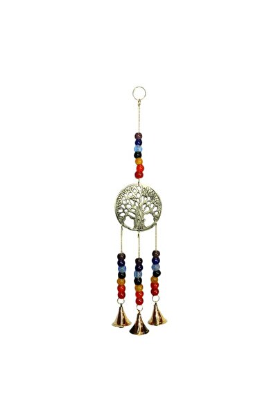 Generic Antique Metal Tree of Life Windchime Church Bells Door Hanging for Ho...