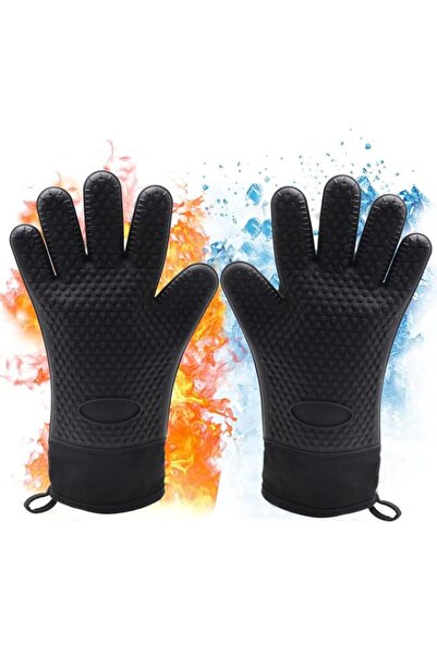 Generic SYOSI Thickened Silicone Gloves for Microwave, Grill & BBQ - Waterpro...