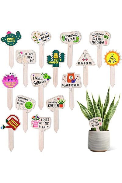 Generic Plant Labels 15-Pack, Funny Garden Markers for Succulents Flowers and...