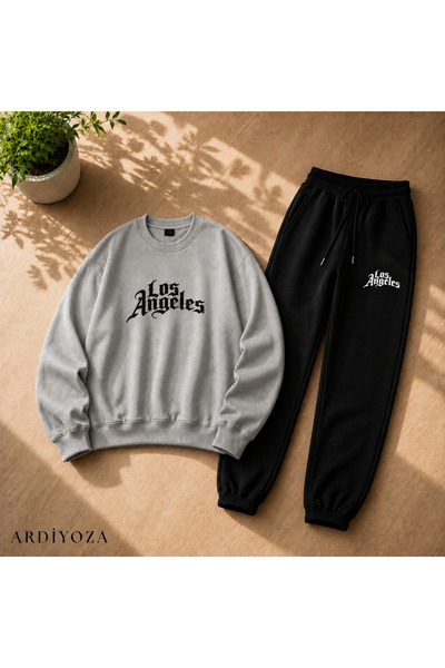 SILATU 2-Piece Zero Collar Los Angeles Printed Winter Set