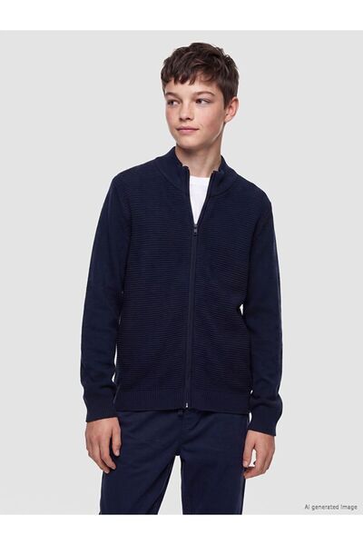 LC Waikiki Turtleneck Boy's Knitwear Cardigan