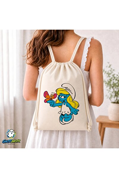 Ghostbastır Design Şirine Drawstring Linen Bag C310