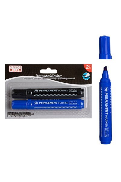OEM Set de 2 markere permanente, cu cerneală neagră și albastră