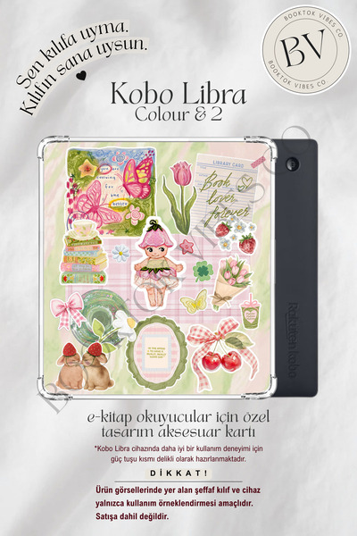 BookTok Vibes Co. Lily Sonny Baby Bookish Sticker Insert - Kindle ve Kobo E-K...