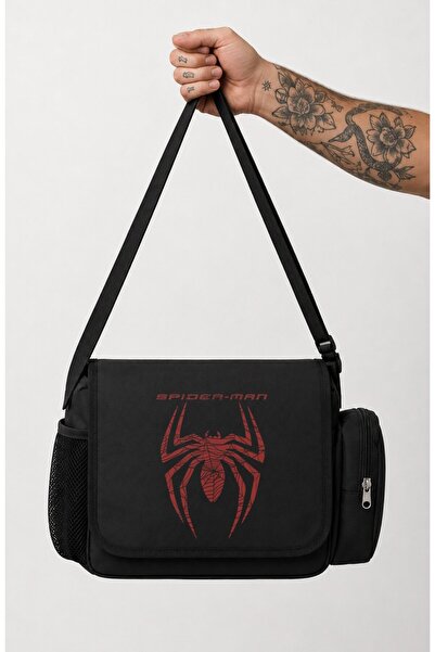 Fuddy Moda Unisex Spider Printed Spider-Themed Messenger Bag