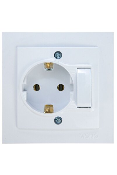 OEM Simple furniture socket with switch Mono Electric, recessed, frame includ...