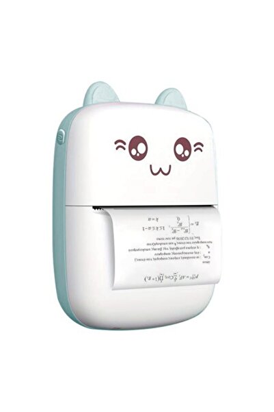 OEM Mini White Printer with Ears USB Cable & Paper 8x3.5x11cm