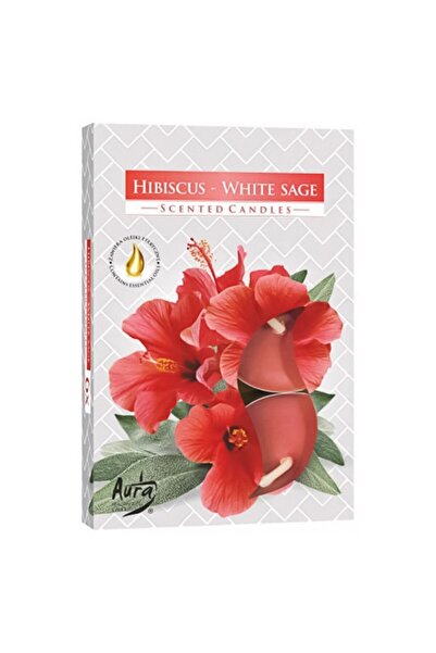 LCA Set 6 x 6 Lumanari Pastila, Hibiscus / Salvie Alba