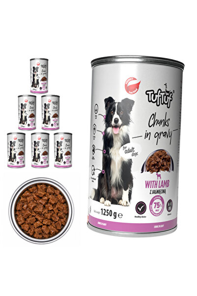 Tuf Tuf TufTuf hrană umedă completă pentru câini cu miel, conservă 6x1250g, b...