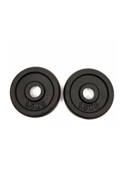 Worqout Discuri de greutate din fier de 1,5 kg x 2 buc.