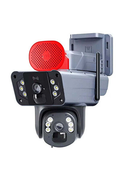 Generic Set Cameră Exterior cu Cartelă SIM, Alimentare Solară, Dual Lens, Mon...