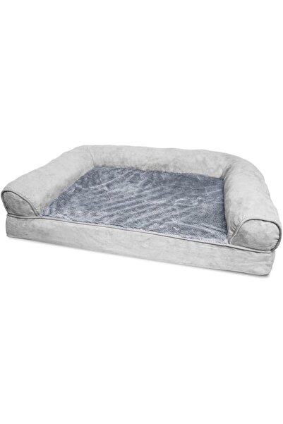 Furhaven غطاء سرير للكلاب من الفرو الصناعي فائق النعومة وشمواه بنمط كنبة تقلي...