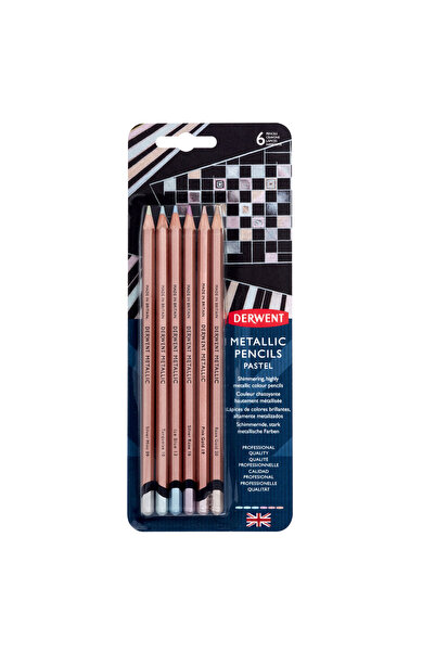 MC Micostore Creioane colorate 6 culori metalizate professional derwent