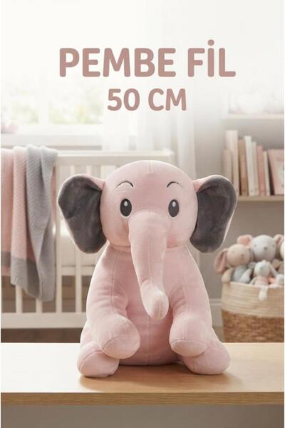 Tıfıl Toys Peluş Nazlı Fil Pembe 50 Cm Sevimli Konforlu: Peluş Uyku Yastığı V...