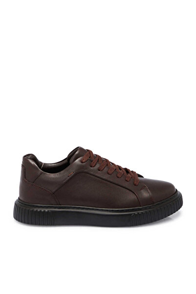Tergan Kahverengi Hakiki Deri Erkek Sneaker - E25S1AY57472-B90