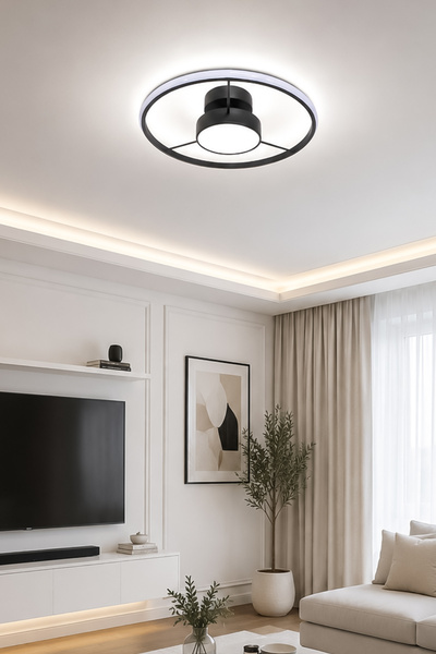 Turanconcept Dümen Tekli Modern Led Avize Beyaz Işık Enerji Tasarruflu Hol Ot...