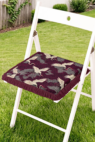 Realhomes Swallow Bird and Japanese-Inspired Patterned Fringed Zippered Chair...