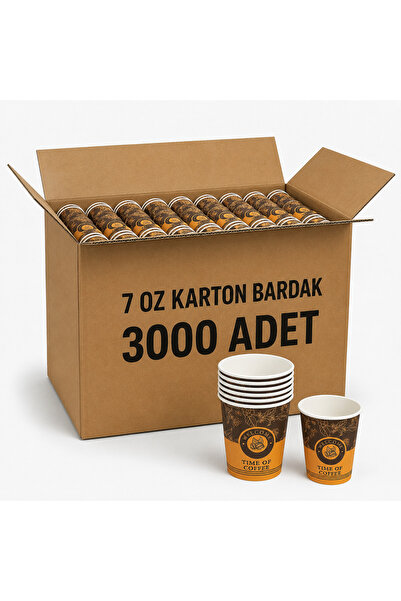 antpap ambalaj 7 Oz Karton Bardak 3000 Adet – Desenli Tek Kullanımlık Kahve B...
