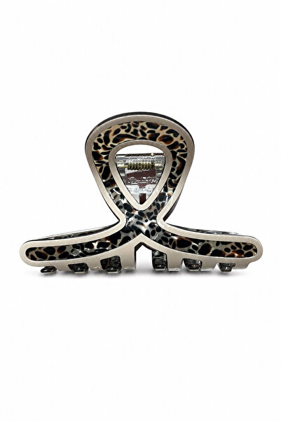 Jack Ferrero Leopard Patterned Stylish Large Size Claw Hair Clip for Women