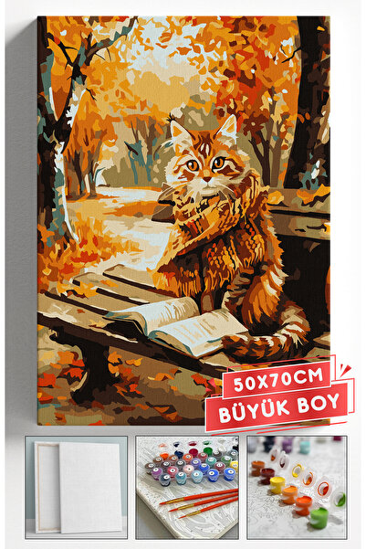 Akihabara Sayılarla Boyama Hobi Seti Çerçeveli Numaralı Tuval Fırça Boya Dahi...