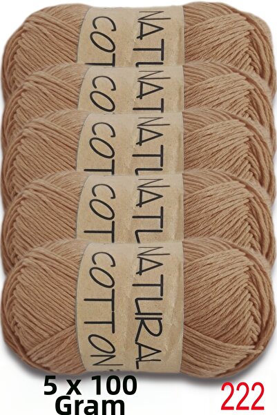 Diva İplik Diva Natural Cotton 222 Maro Lăptos (Pachet de 5)