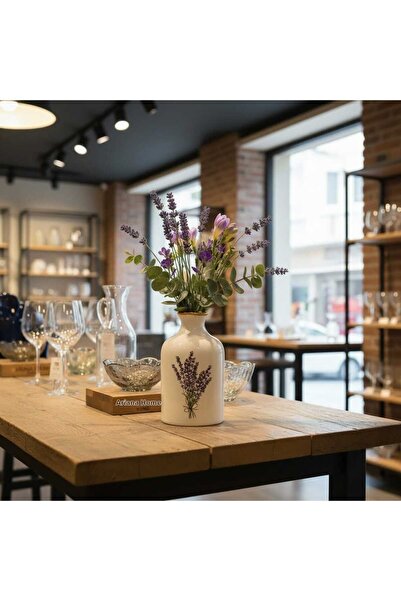 ariana sytle Vază ceramică aurită cu lavandă