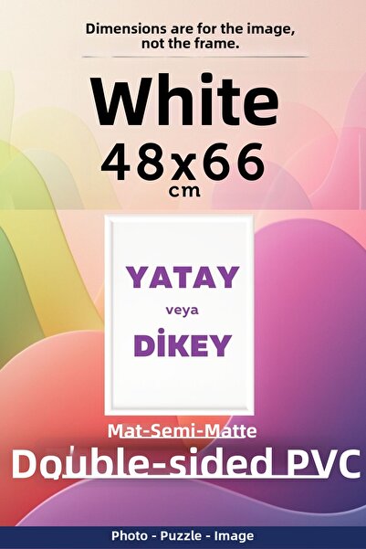 Atlas Sanat Galerisi 22Mm-48X66 cm Matte Pvc Glassless Photo Puzzle Document ...