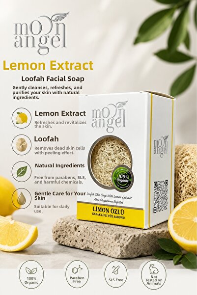 MOON ANGEL Pumpkin Fiber Soap Anti-Lemon Extract Skin Care Soap