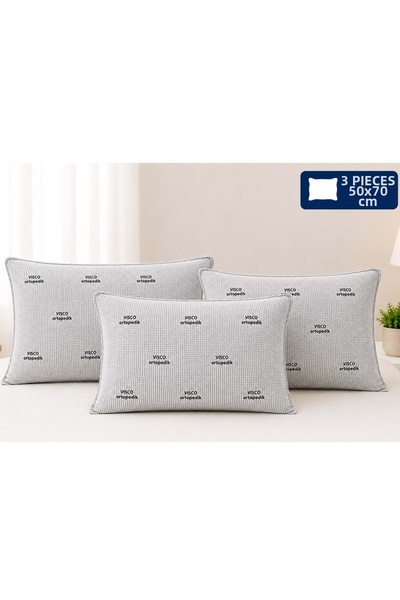 Mandaş Set of 3 Luxury Medical Orthopedic Visco Filled Pillows (50X70)
