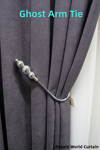 Hayal Dünyası Ghost System Special Design Metalized Curtain Arm Tieback Insta...