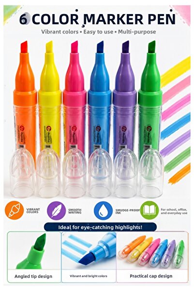 Artlantis Pix pentru evidențiere 6 culori 1 pachet Fixpoint P-5144 Culori vib...